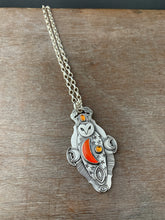 Load image into Gallery viewer, Owl pendant #9 - Rosarita Moon and Citrine
