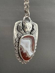 cougar and agate medallion