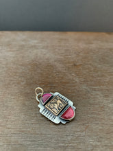 Load image into Gallery viewer, Small lion with garnets pendant
