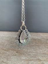 Load image into Gallery viewer, Small Quartz Medallion with Pyrite Inclusions
