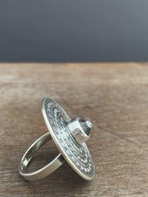 Load image into Gallery viewer, Vintage Crystal Shield Ring Size 9
