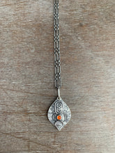 Load image into Gallery viewer, Carnelian and moon charm necklace
