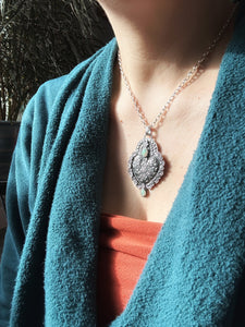 Opal Sacred Heart pendant