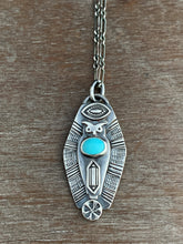Load image into Gallery viewer, Owl pendant #11 - Turquoise

