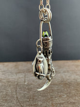 Load image into Gallery viewer, Cast owl talon and crystal pendant
