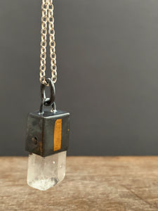Icy Quartz crystal necklace 1