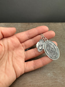Our Lady of Guadalupe and Sacred Heart charm set