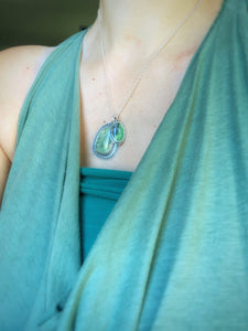Prehnite and Aegean Opal pendant collection