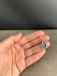 #7 Tiny moonstone charm with 18” rolo chain included