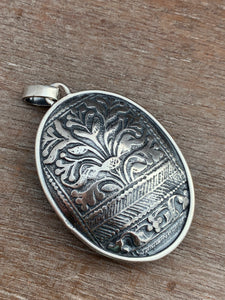 Rose Quartz double sided dragon egg medallion