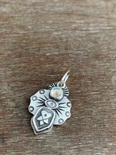 Load image into Gallery viewer, Moonstone flower and eye charm
