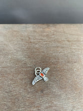 Load image into Gallery viewer, Small carnelian stamped bird pendant
