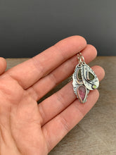 Load image into Gallery viewer, Tourmaline and Peridot Leaf Charm Set
