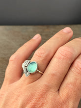 Load image into Gallery viewer, Peruvian Opal antler ring size 7

