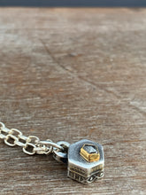 Load image into Gallery viewer, Tiny hexagon diamond pendant
