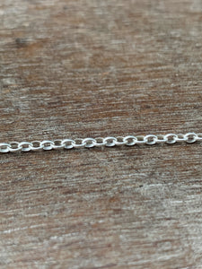 Add a chain to a necklace, small delicate sterling chain, 2mm Oval Rolo Chain