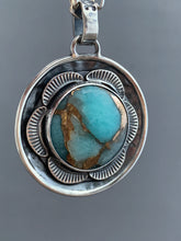 Load image into Gallery viewer, Amazonite in bronze double sided medallion
