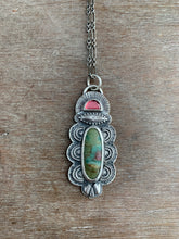 Load image into Gallery viewer, Ruby in zoisite with garnet eye charm
