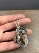 Load image into Gallery viewer, Melody stone, Cicada wings, and Moonstone charms
