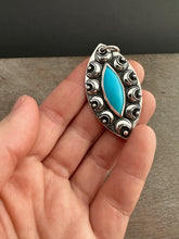 Load image into Gallery viewer, Sleeping Beauty Turquoise Moon Pendant
