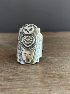 Size 7.5 owl ring