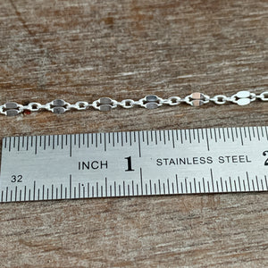 Add a chain to a necklace, small sparkly 2.6mm sequin sterling chain