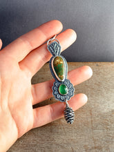 Load image into Gallery viewer, Hubei turquoise and serpentine nature pendant
