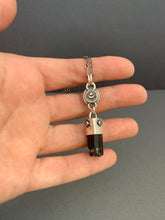 Load image into Gallery viewer, Tanzanite and black tourmaline crystal necklace
