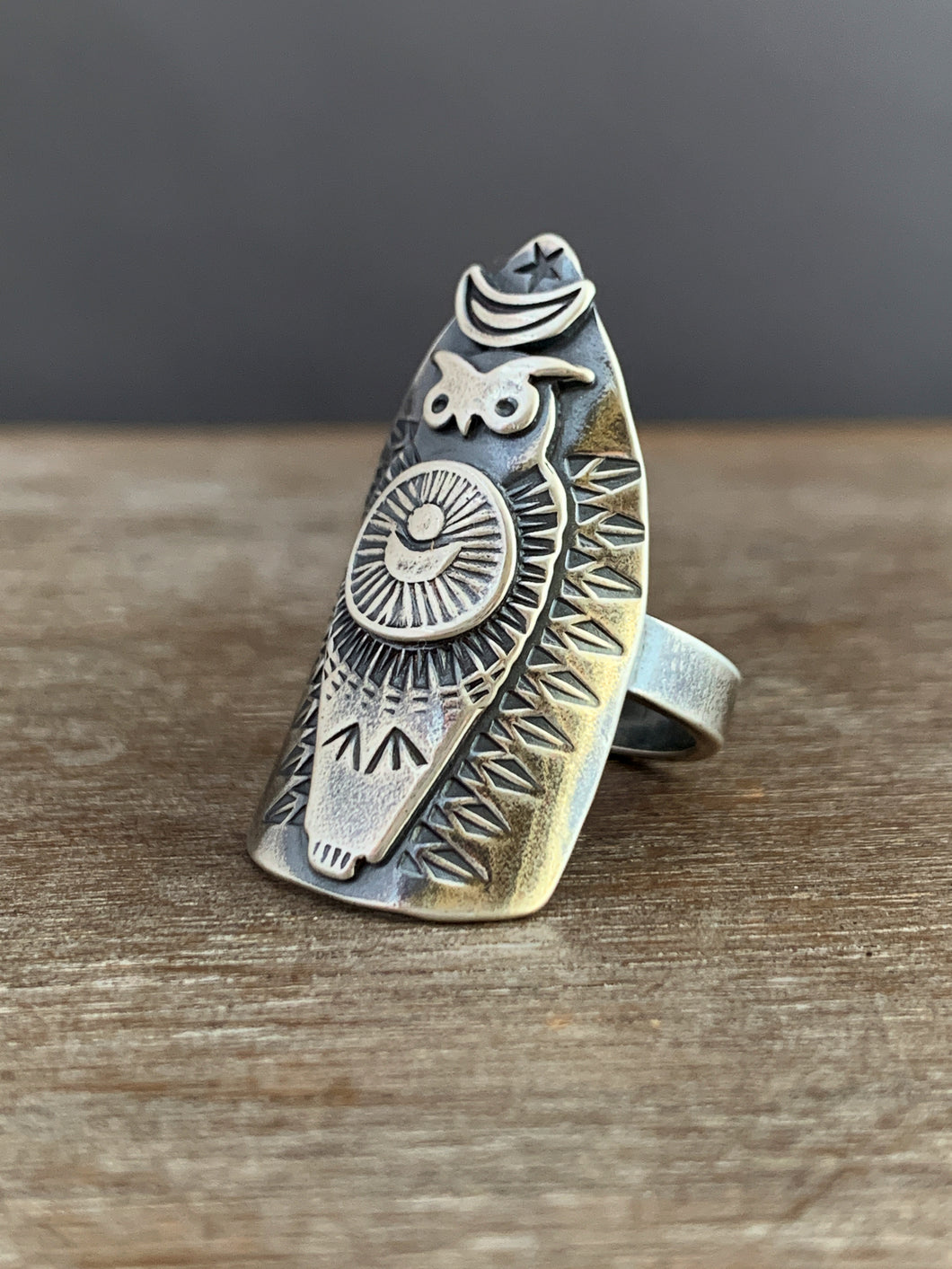 Size 7 owl ring