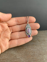 Load image into Gallery viewer, Agate and amethyst charm
