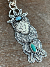 Load image into Gallery viewer, Mountain lion turquoise pendant

