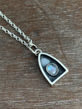 Load image into Gallery viewer, #7 Tiny moonstone charm with 18” rolo chain included
