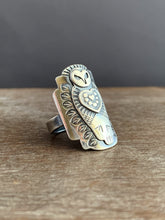 Load image into Gallery viewer, Size 7.5 owl ring
