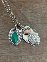 Load image into Gallery viewer, Monstera Charm Set with Turquoise and Tourmaline
