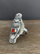 Load image into Gallery viewer, Size 9 owl ring
