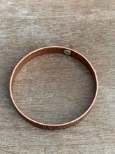 Load image into Gallery viewer, Wide patterned copper bangle
