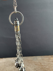 Handmade Small Bell Tassel with Vintage Swarovski Crystal