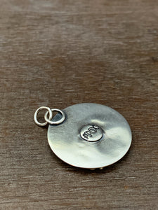 Small wandering deer silver pendant