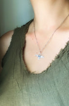 Load image into Gallery viewer, Small kyanite stamped bird pendant
