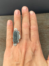 Load image into Gallery viewer, Pyrite in quartz with moon accents size 7
