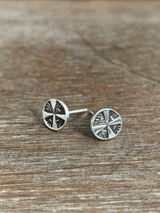 Maltese cross stud earrings
