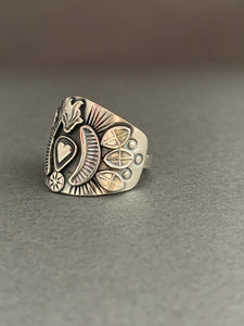 Medium Size 8.5 sacred heart shield ring
