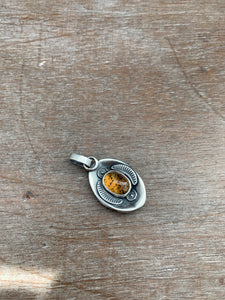 Montana agate double sided dragon egg medallion