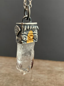 Icy Quartz crystal necklace 2