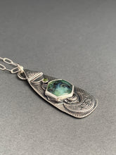 Load image into Gallery viewer, Aegean opal and peridot moon pendant
