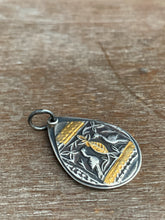 Load image into Gallery viewer, Small keum boo gold and silver pendant #4

