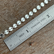 Load image into Gallery viewer, Temporarily out of stock * Add a chain to a necklace, small sparkly 4mm sequin sterling chain
