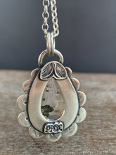 Load image into Gallery viewer, Small Quartz Medallion with Pyrite Inclusions
