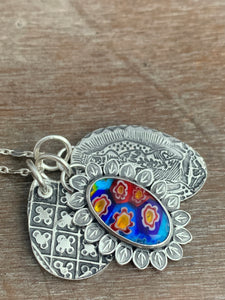 Our Lady of Guadalupe and millefiori charm set
