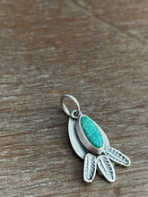 Load image into Gallery viewer, Tiny Turquoise Feather Charm
